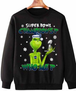 T Sweatshirt Hanging TSGR29 Grinch Who Me Super Bowl Champions Seattle Seahawks T Shirt