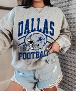 T Sweatshirt Women 0 DSHLM09 Vintage Sunday Helmet Football Dallas Cowboys T Shirt
