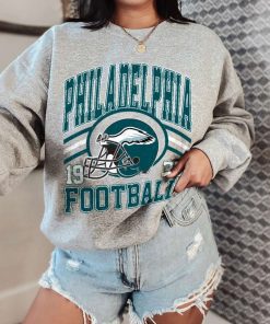 T Sweatshirt Women 0 DSHLM26 Vintage Sunday Helmet Football Philadelphia Eagles T Shirt 1