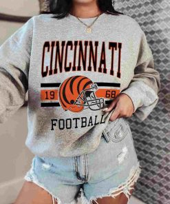 T Sweatshirt Women 0 TS0103 Cincinnati Football Vintage Crewneck Sweatshirt Cincinnati Bengals