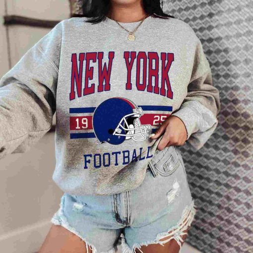 T Sweatshirt Women 0 TS0104 New York Football Vintage Crewneck Sweatshirt New York Giants