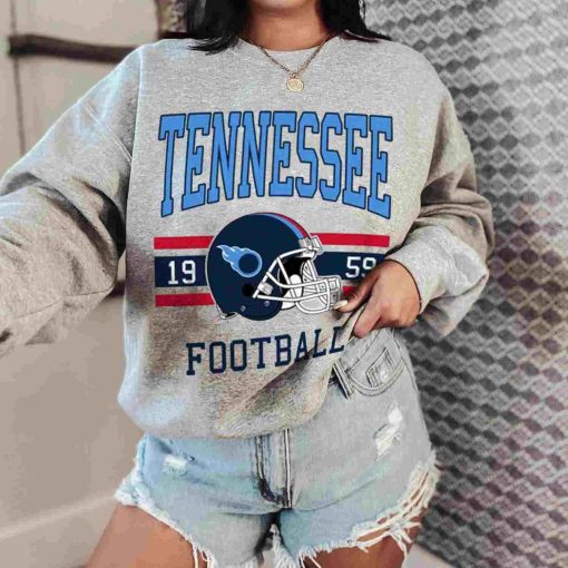 T Sweatshirt Women 0 TS0109 Tennessee Football Vintage Crewneck Sweatshirt Tennessee Titans
