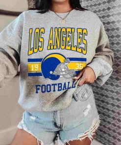 T Sweatshirt Women 0 TS0115 Los Angeles Football Vintage Crewneck Sweatshirt Los Angeles Rams