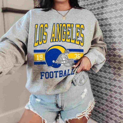 T Sweatshirt Women 0 TS0115 Los Angeles Football Vintage Crewneck Sweatshirt Los Angeles Rams