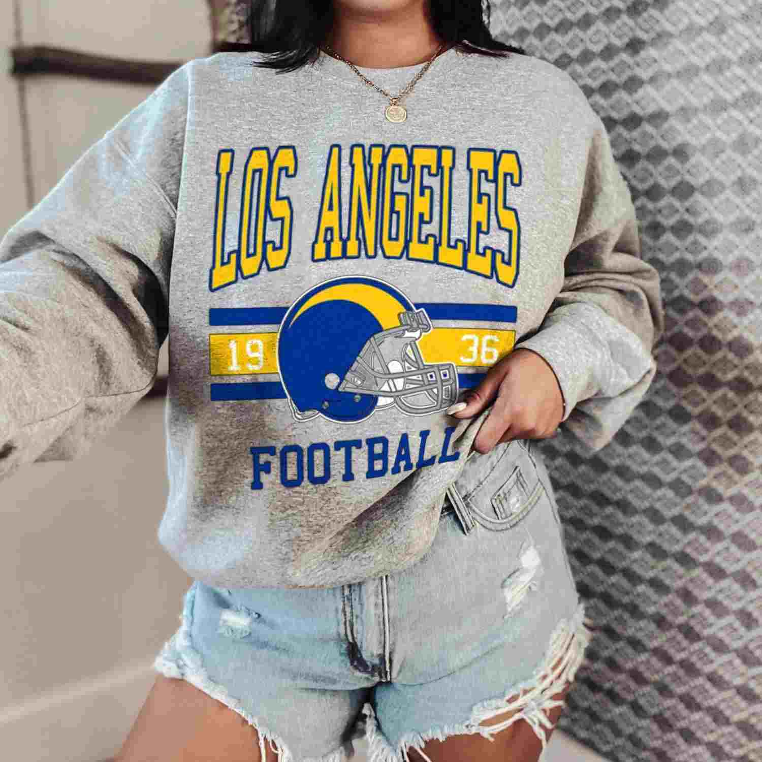 Los Angeles Rams Football Vintage Crewneck Sweatshirt