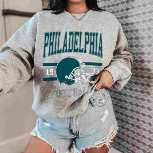 T Sweatshirt Women 0 TS0117 Philadelphia Football Vintage Crewneck Sweatshirt Philadelphia Eagles
