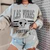 T Sweatshirt Women 0 TS0121 Las Vegas Football Vintage Crewneck Sweatshirt Las Vegas Raiders