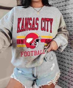 T Sweatshirt Women 0 TS0124 Kansas City Football Vintage Crewneck Sweatshirt Kansas City Chiefs