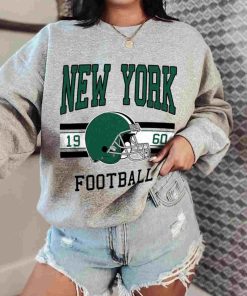 T Sweatshirt Women 0 TS0125 New York Football Vintage Crewneck Sweatshirt New York Jets