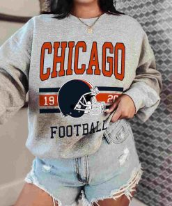 T Sweatshirt Women 0 TS0126 Chicago Football Vintage Crewneck Sweatshirt Chicago Bears