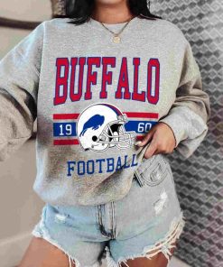 T Sweatshirt Women 0 TS0127 Buffalo Football Vintage Crewneck Sweatshirt Buffalo Bills