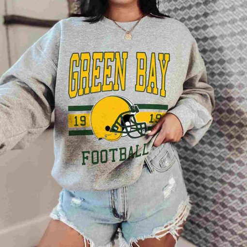 T Sweatshirt Women 0 TS0128 Green Bay Football Vintage Crewneck Sweatshirt Green Bay Packers
