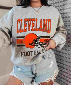 T Sweatshirt Women 0 TS0129 Cleveland Football Vintage Crewneck Sweatshirt Cleveland Browns