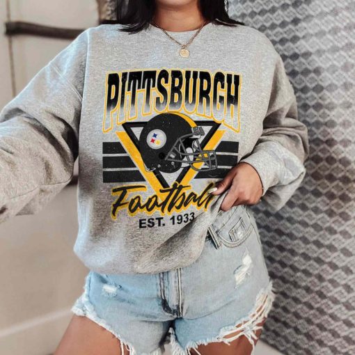 T Sweatshirt Women 0 TS0202 Pittsburgh Helmets NFL Sunday Retro Pittsburgh Steelers T Shirt