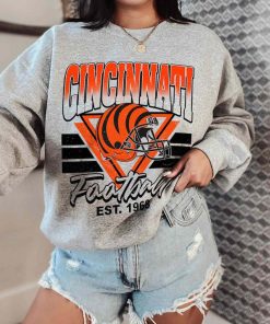 T Sweatshirt Women 0 TS0208 Cincinnati Helmets NFL Sunday Retro Cincinnati Bengals T Shirt
