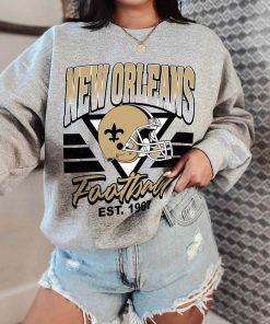 T Sweatshirt Women 0 TS0209 Orleans Saints Helmets NFL Sunday Retro New Orleans Saints T Shirt
