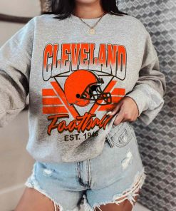 T Sweatshirt Women 0 TS0215 Cleveland Helmets NFL Sunday Retro Cleveland Browns T Shirt