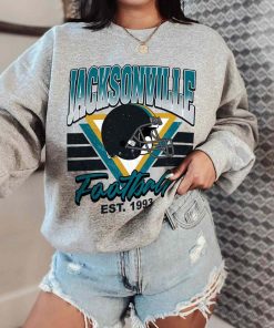 T Sweatshirt Women 0 TS0216 Jacksonville Helmets NFL Sunday Retro Jacksonville Jaguars T Shirt