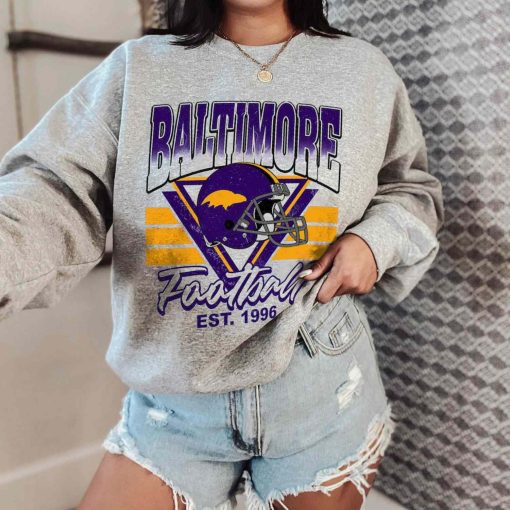 T Sweatshirt Women 0 TS0224 Baltimore Helmets NFL Sunday Retro Baltimore Ravens T Shirt
