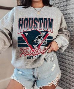 T Sweatshirt Women 0 TS0226 Houston Helmets NFL Sunday Retro Houston Texans T Shirt