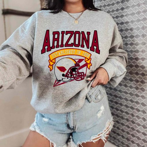 T Sweatshirt Women 0 TS0301 Arizona Established In 1898 Vintage Football Team Arizona Cardinals T Shirt