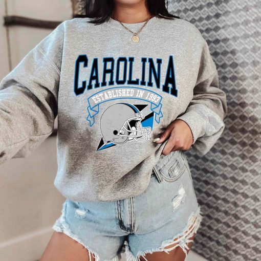 T Sweatshirt Women 0 TS0309 Carolina Established In 1993 Vintage Football Team Carolina Panthers T Shirt