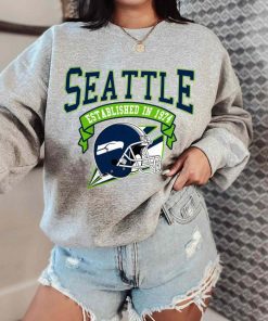 T Sweatshirt Women 0 TS0314 Seattle Established In 1974 Vintage Football Team Seattle Seahawks T Shirt