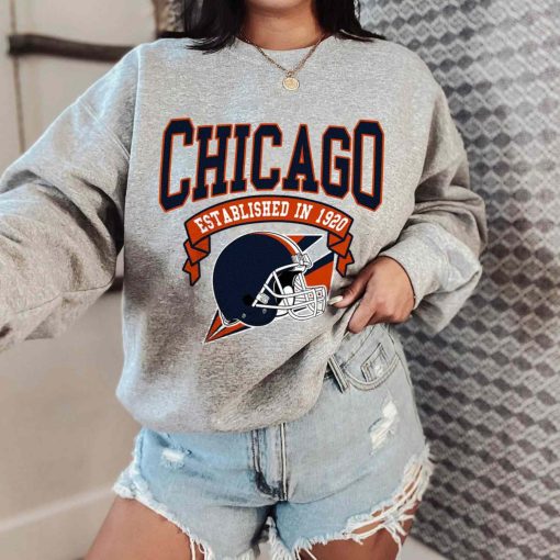 T Sweatshirt Women 0 TS0317 Chicago Established In 1920 Vintage Football Team Chicago Bears T Shirt