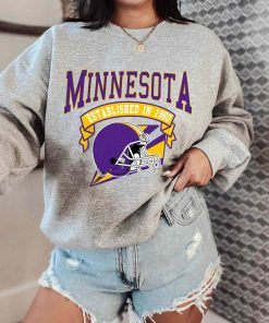 T Sweatshirt Women 0 TS0319 Minnesota Established In 1960 Vintage Football Team Minnesota Vikings T Shirt