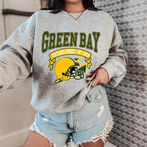 T Sweatshirt Women 0 TS0322 Green Bay Established In 1919 Vintage Football Team Green Bay Packers T Shirt