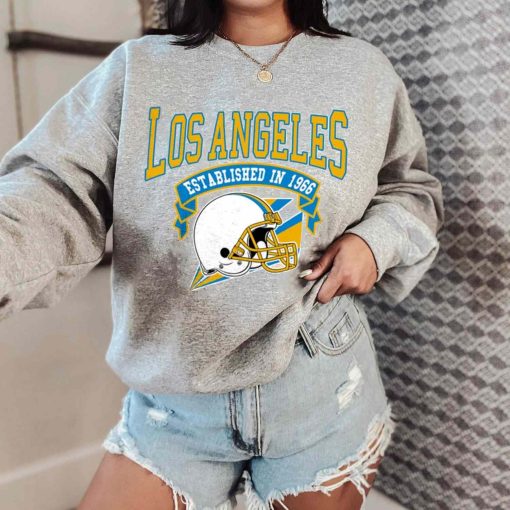 T Sweatshirt Women 0 TS0323 Los Angeles Established In 1966 Vintage Football Team Los Angeles Chargers T Shirt