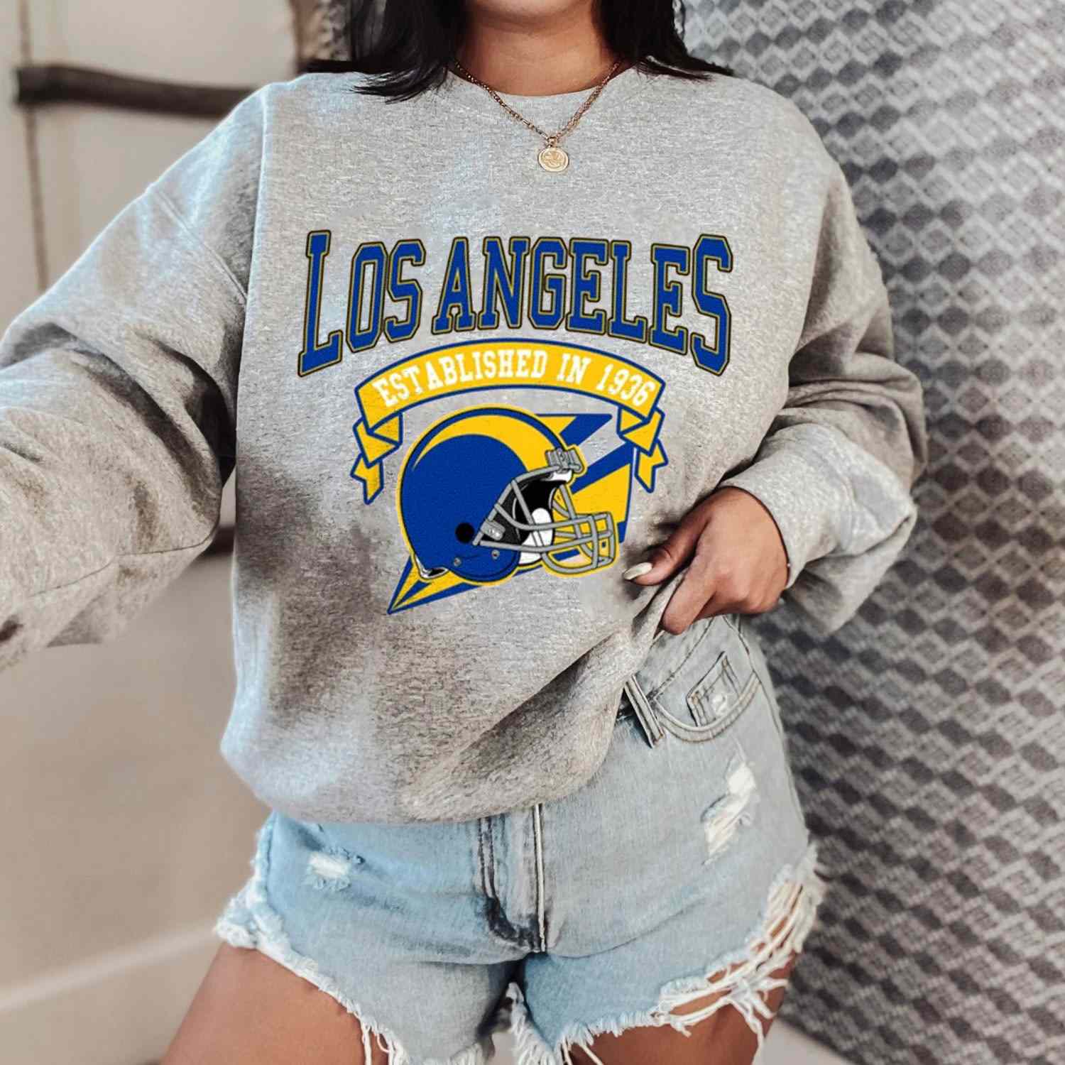 Vintage Football Team Los Angeles Rams Established In 1936 T-Shirt
