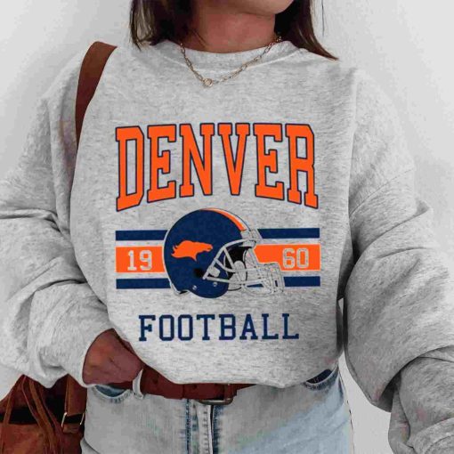 T Sweatshirt Women 0s TS0102 Denver Football Vintage Crewneck Sweatshirt Denver Broncos