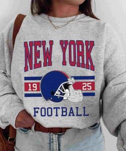 T Sweatshirt Women 0s TS0104 New York Football Vintage Crewneck Sweatshirt New York Giants
