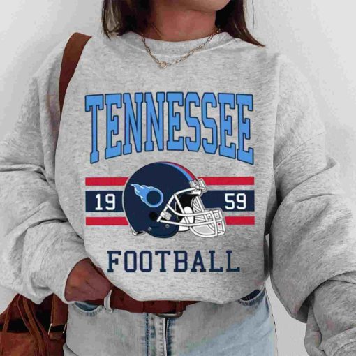 T Sweatshirt Women 0s TS0109 Tennessee Football Vintage Crewneck Sweatshirt Tennessee Titans