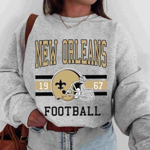 T Sweatshirt Women 0s TS0114 New Orleans Football Vintage Crewneck Sweatshirt New Orleans Saints