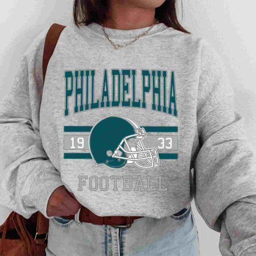 T Sweatshirt Women 0s TS0117 Philadelphia Football Vintage Crewneck Sweatshirt Philadelphia Eagles