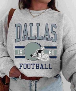 T Sweatshirt Women 0s TS0118 Dallas Football Vintage Crewneck Sweatshirt Dallas Cowboys