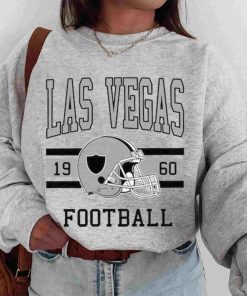 T Sweatshirt Women 0s TS0121 Las Vegas Football Vintage Crewneck Sweatshirt Las Vegas Raiders