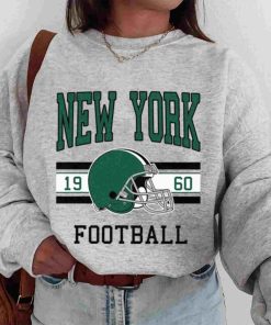 T Sweatshirt Women 0s TS0125 New York Football Vintage Crewneck Sweatshirt New York Jets