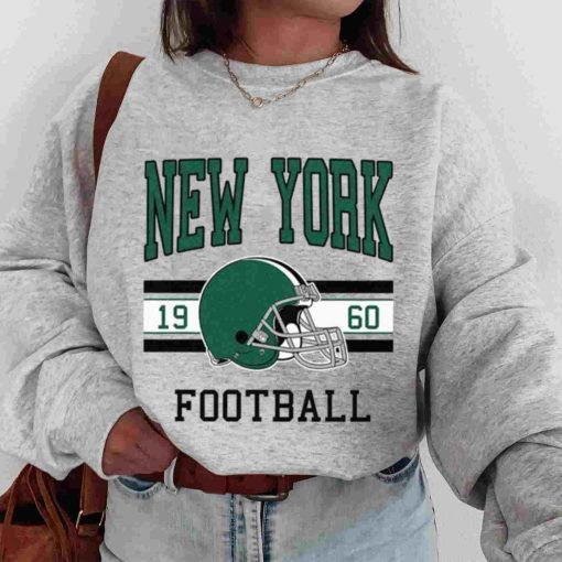 T Sweatshirt Women 0s TS0125 New York Football Vintage Crewneck Sweatshirt New York Jets