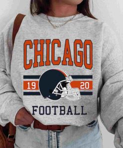 T Sweatshirt Women 0s TS0126 Chicago Football Vintage Crewneck Sweatshirt Chicago Bears