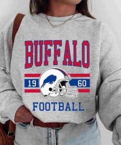 T Sweatshirt Women 0s TS0127 Buffalo Football Vintage Crewneck Sweatshirt Buffalo Bills