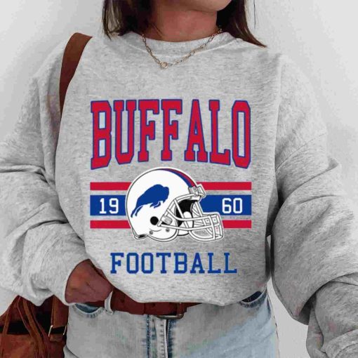 T Sweatshirt Women 0s TS0127 Buffalo Football Vintage Crewneck Sweatshirt Buffalo Bills