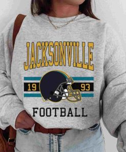 T Sweatshirt Women 0s TS0130 Jacksonville Football Vintage Crewneck Sweatshirt Jacksonville Jaguars