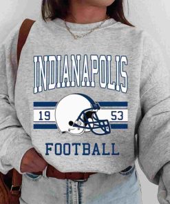 T Sweatshirt Women 0s TS0131 Indianapolis Football Vintage Crewneck Sweatshirt Indianapolis Colts