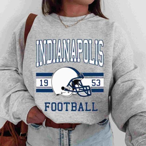 T Sweatshirt Women 0s TS0131 Indianapolis Football Vintage Crewneck Sweatshirt Indianapolis Colts