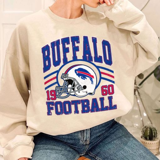 T Sweatshirt Women 1 DSHLM04 Vintage Sunday Helmet Football Buffalo Bills T Shirt