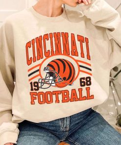 T Sweatshirt Women 1 DSHLM07 Vintage Sunday Helmet Football Cincinnati Bengals T Shirt