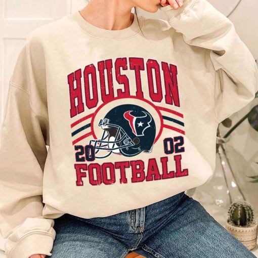 T Sweatshirt Women 1 DSHLM13 Vintage Sunday Helmet Football Houston Texans T Shirt